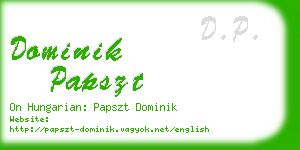 dominik papszt business card